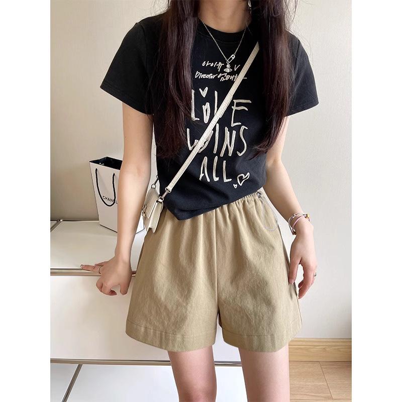 

Petite Maternity Cargo Shorts: Summer Style 2026, Lightweight, Belly-Friendly, No Hip Support, Casual Drawstring Design. XXL (140-155 jin) хакі