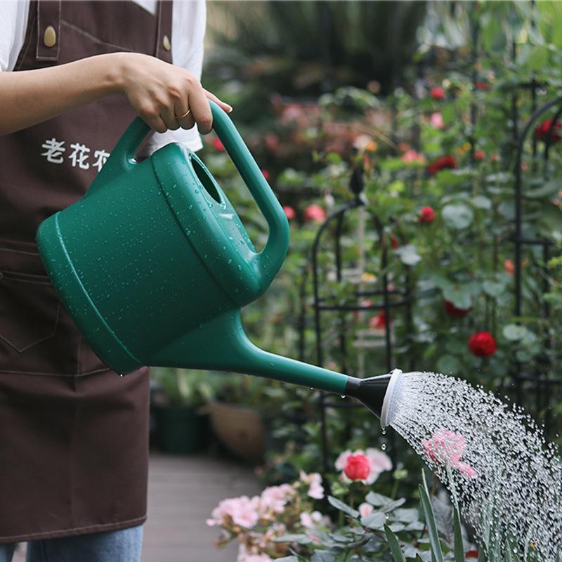 Large Capacity Plastic Watering Can for Garden, Balcony, and Flower Plants with Long Spout