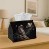 2D Flat, 1pc Space Art Tissue Box - Astronaut Planet Print, Durable Fabric Decorative Storage Box, Suitable for Kitchen, Living Room, Bedroom, Car - M