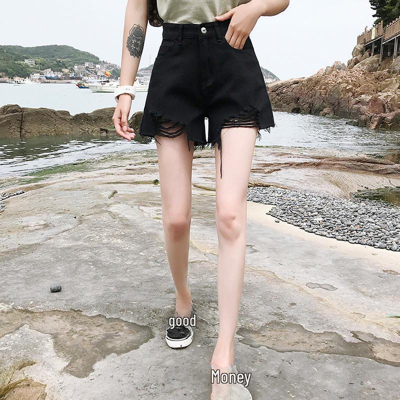 2019 Summer Women's High Waist A-Line Denim Shorts: 5 Colors, Slim, Wide Leg, Loose Fit