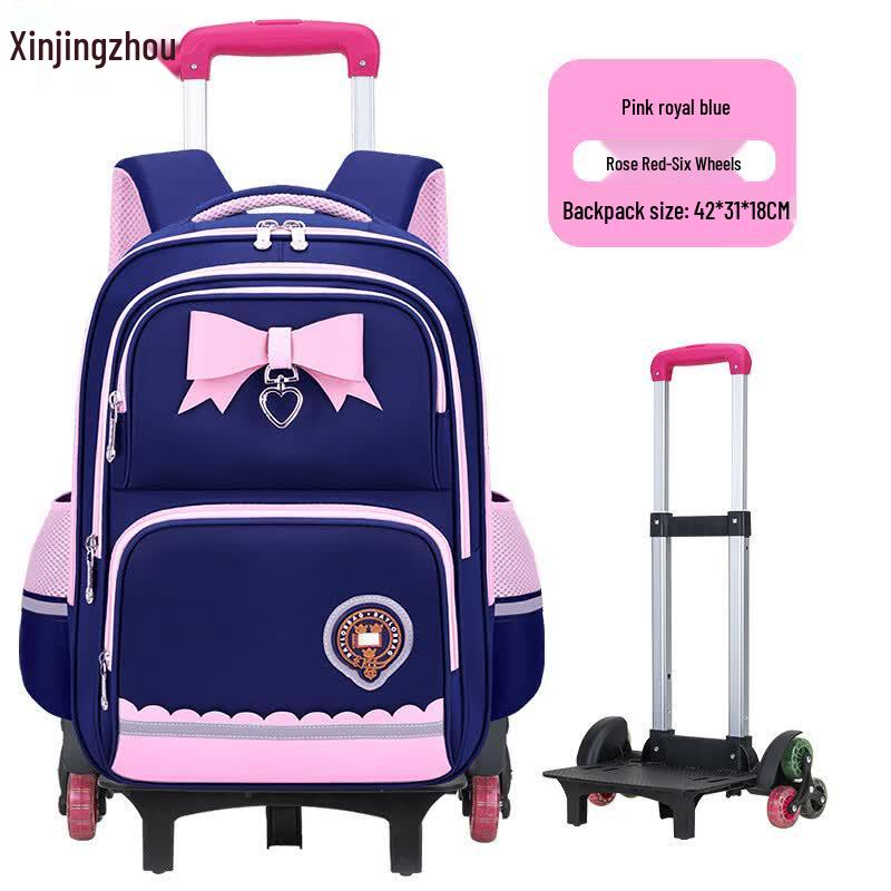 Xinjingzhou Abnehmbarer Kinder-Trolley-Schulrucksack