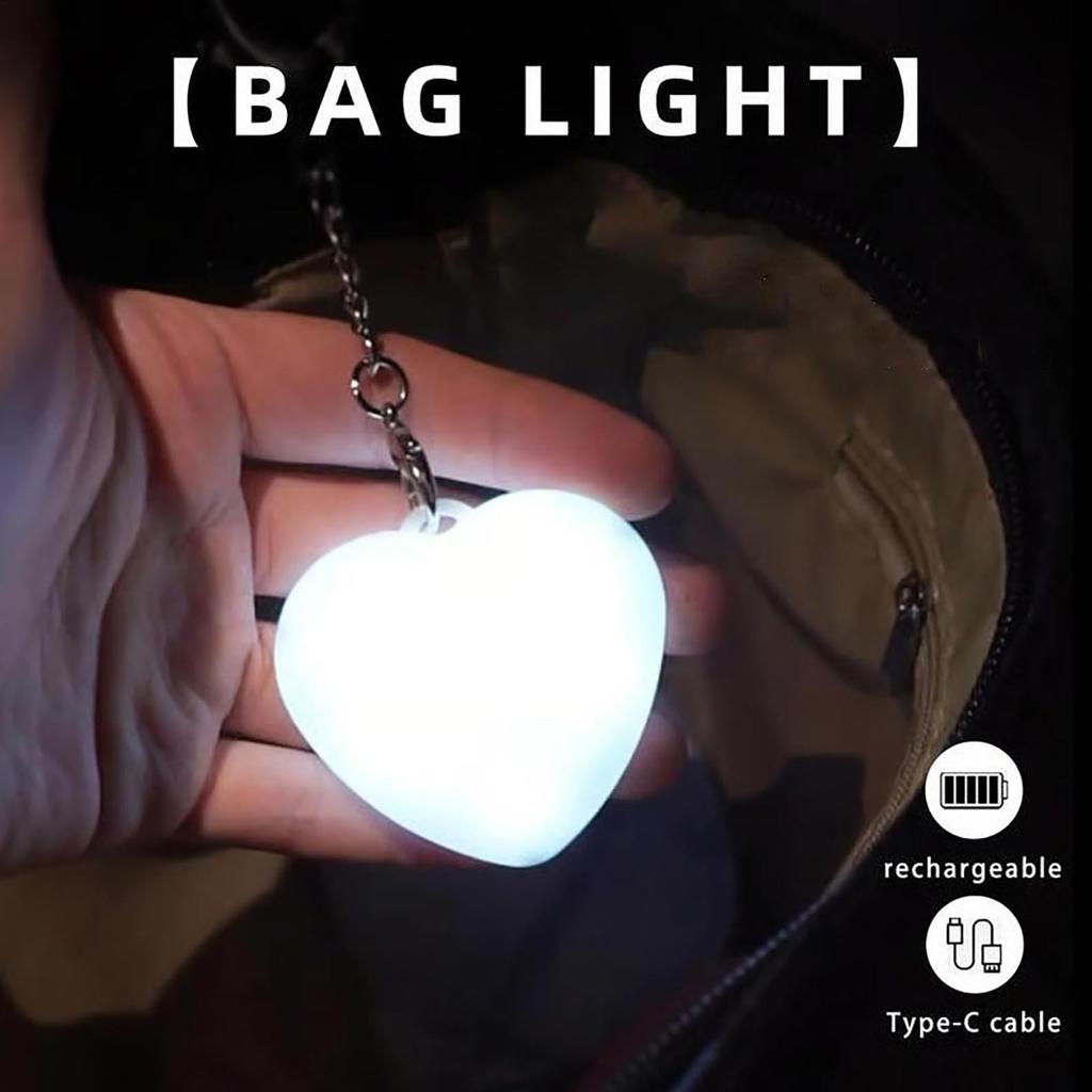 Purse Glow Heart Light LED Sensor Purse Light Touch Activated Handbag Light Handbag Night Light Handbag Purse Lamp Rechargeable