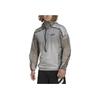 Adidas Half-Zip Outdoor Sports Windproof Hooded Jacket Men Jacket Light-Grey H11748