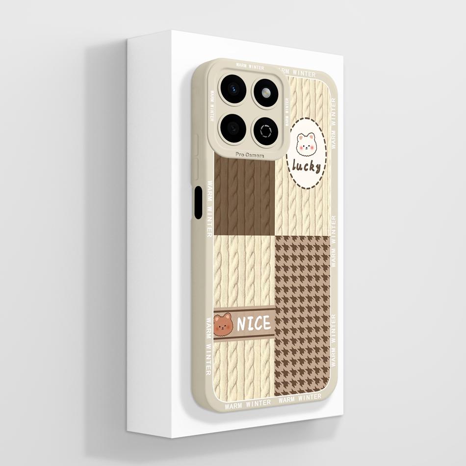 For Honor 200 Smart 5G Case Cute Panda Camera Protection Back Cover For Honor 200Smart Soft Liquid Silicone Phone Protectors