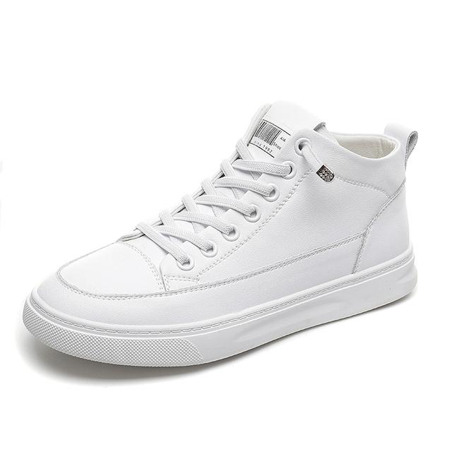 

Кроссовки из натуральной кожи женские на шнуровке на плоской подошве повседневные туфли женские удобные классические женские кроссовки модные вулканизированные туфли 35 белый