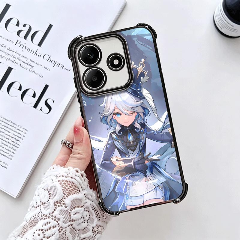 Genshin Impact Furina Soft Phone Case For Xiaomi Redmi Note 14 15 Pro Plus 13 12 11S 11T 5G 10 9S 9 Plating Anti-Fall Fundas