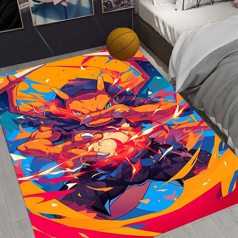 Charizard Charmander Pokemon Living Room Non-Slip Area Rug Soft Carpet for Bedroom Kids Playroom Sofa,Home Decor Doormat Gift-22