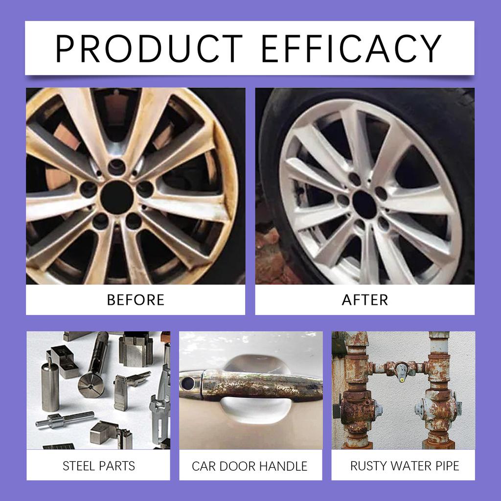 Super Strong Rust Removal Spray and Car Polishing Protector Two-Piece Set, Does Not Damage Metal Surface,30ml+100ml