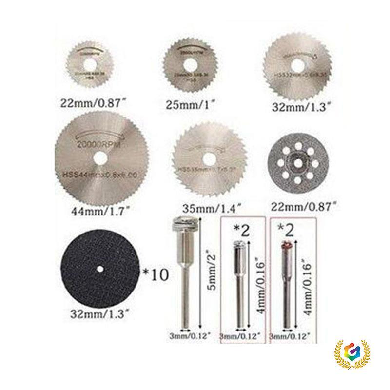 High-Speed Steel Saw Blades Set for Woodworking - Small, Thin Cutting Blades for Electric Grinders and Drills