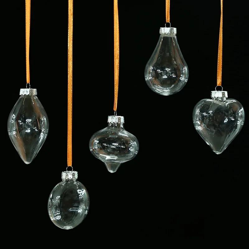 1 Piece Ethylene Christmas Hanging Decoration Ball Transparent Clear Dia 6cm