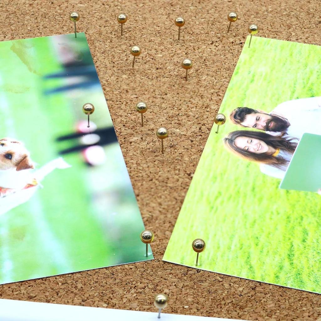 120 Pcs Map Push P,Small Gold Push P for Travel Map Cork Board Bulletin Board Round Head Mini Gold Thumb Tacks for Wall Picture Photo Hanging Home