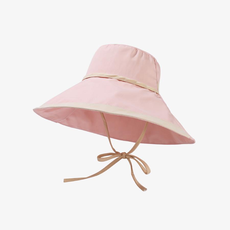 Summer Big Brim Foldable Strap Fisherman Hat Women's Outdoor Sun Hat
