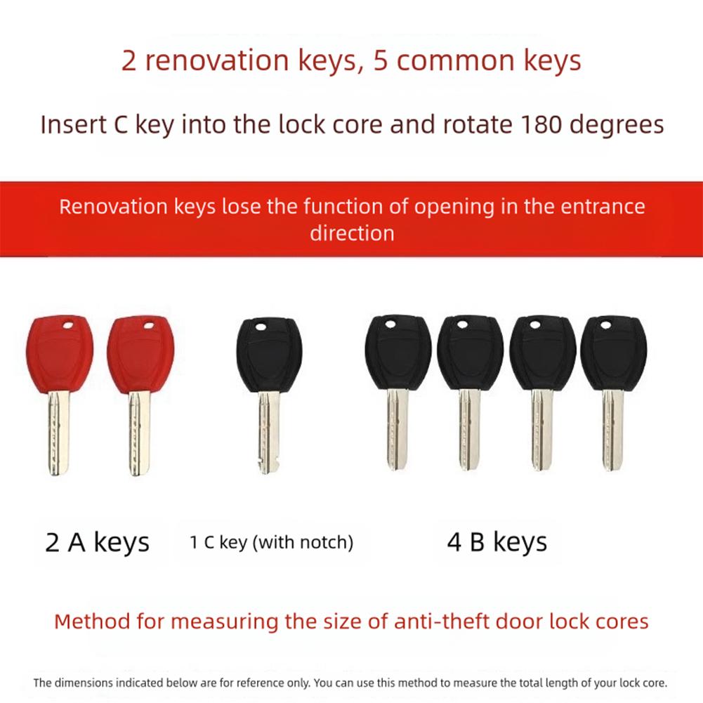 Mosazný cylindrický zámek s vysokou bezpečností, designem proti krádeži a požární odolností pro vnitřní i vnější dveře