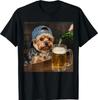 Yorkshire Terrier Pijící Pivo Vtipné Psí Meme Tričko