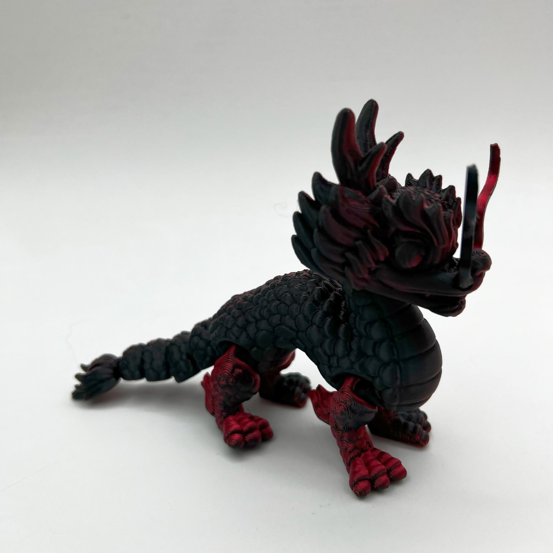 

Многоцветная фигурка рыцаря-цилиня, напечатанная на 3D-принтере: Мифическое существо крафт 10 cm