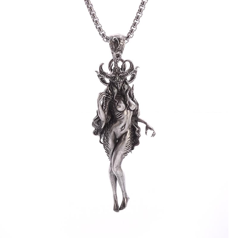 Collier avec pendentif ailes d'ange mystique gothique rétro pour hommes et femmes, bijoux tendance punk hip-hop, cadeau