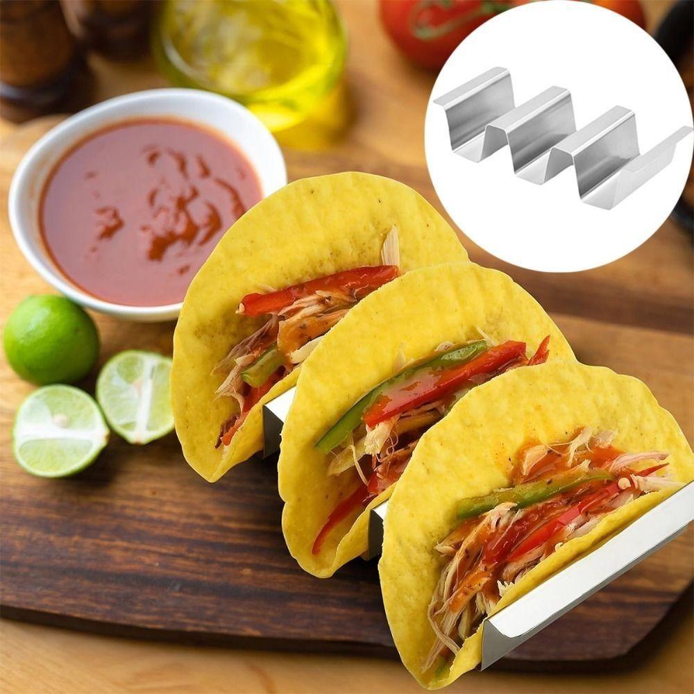 U Shape Taco Holder Stand Stainless Steel Tortilla Stand Taco Rack Tray  Restaurant
