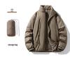 2025 Thickened Winter Cotton Jacket: Casual Solid Color, Stand Collar, Korean Style