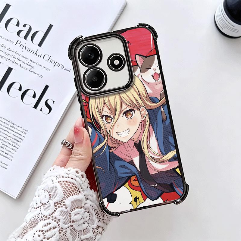 Anime Character Power CSM Soft Phone Case For Xiaomi Redmi Note 14 15 Pro Plus 13 12 11S 11T 5G 10 9S 9 Plating Anti-Fall Fundas