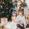 Flashing LED Christmas Beanie Knit Hat Winter Snow Cap Light Up Knitted Cap Holiday Party Favors for Adults