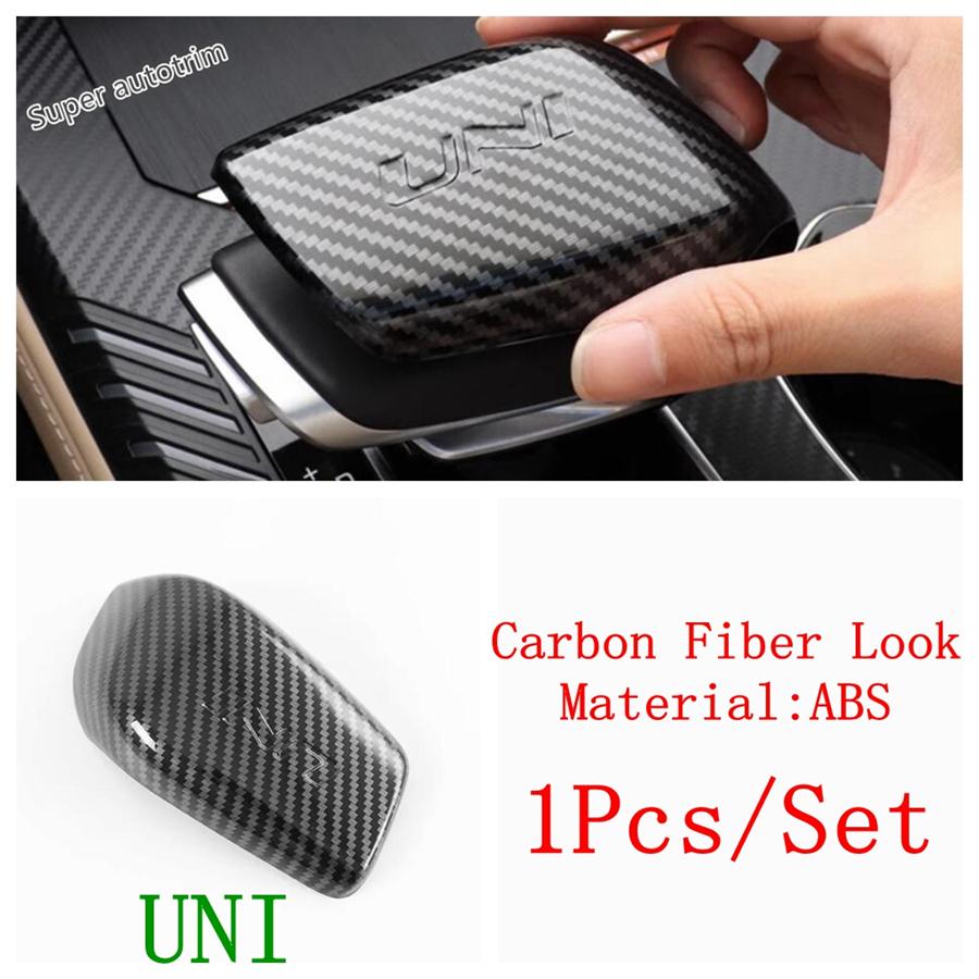 Car Gear Shift Head Knob Decoration Cover Trim For Changan UNI-K UNIK - ABS Carbon Fiber Style Accessories Interior