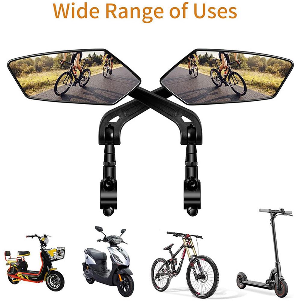 Rotatable Handlebar Mirror Clear Rearview Electric Scooter Cycling Bicycle Accessorie Bike Rear View Mirror Reflector Adjustable