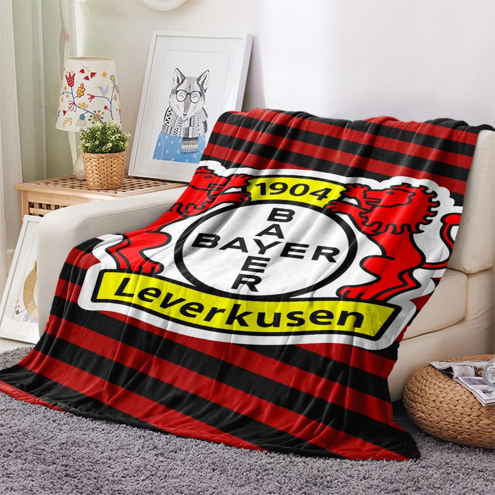 1Pc Bayer Leverkusen Print Flannel Blanket High Quality Warm Comfortable Cover for All Seasons Perfect for Gifts Home Decor