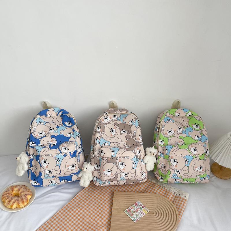 Schoolbag1011 new personalized backpack graffiti middle school student schoolbag women's outdoor leisure travel backpack without pendant