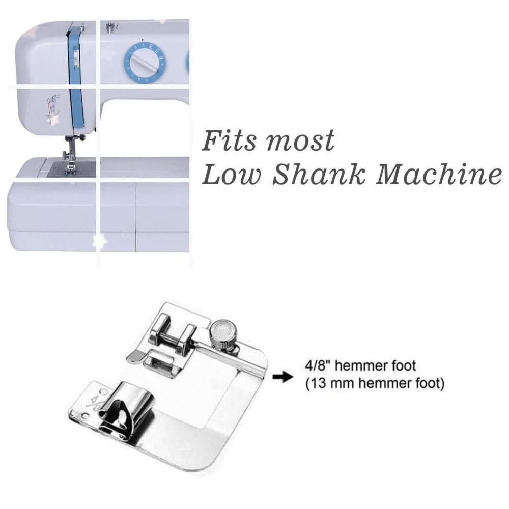 Wide Rolled Hem Pressure Foot 1/2 Inch For Low Shank Sewing Machine Presser Foot