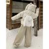 Womens Loose Winter Cotton Puffer Coat Cute Dog Versatile Sweet Cool Style Student Jacket