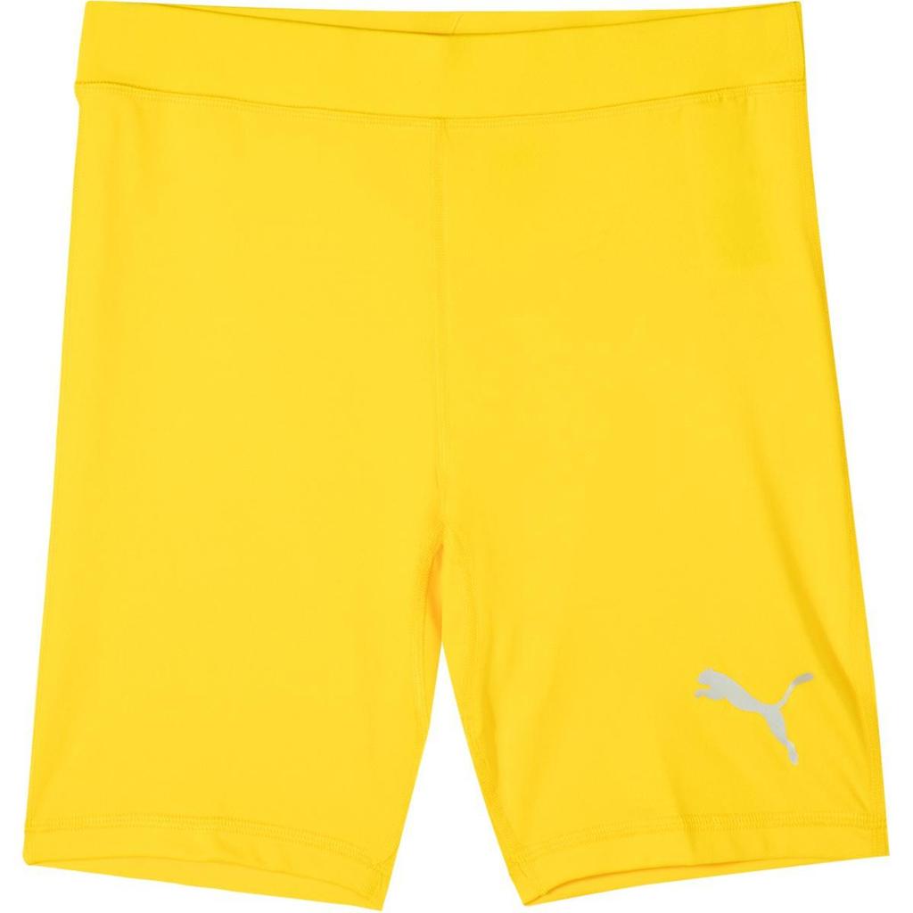 Puma Liga Baselayer Breathable Elastic Waist Logo Print Sports Shorts Men Shorts Electronic-Yellow 655924-06