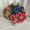 Wedding Rose Bridal Bouquet Artificial Flower For Home Decor And Photography Props