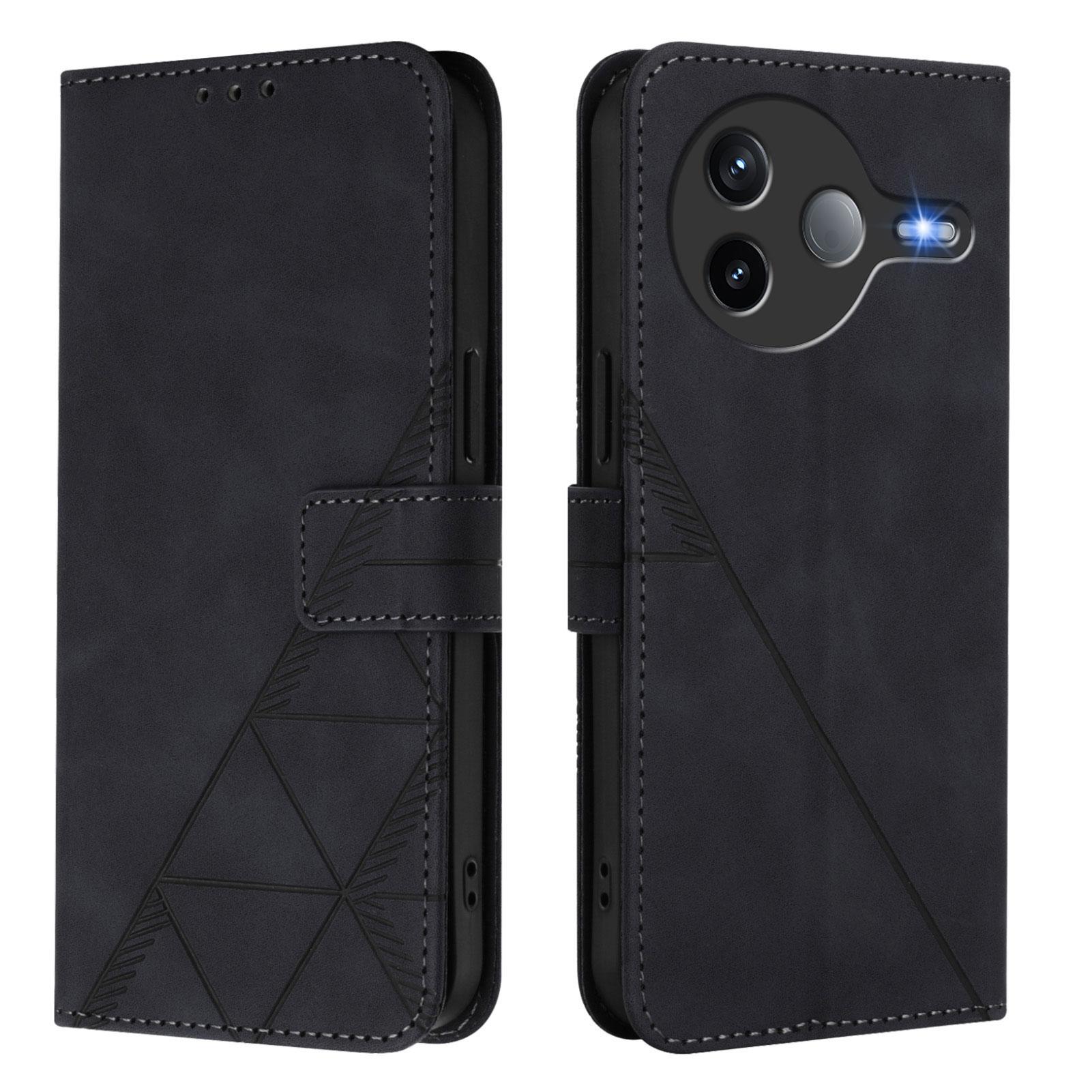 

For Xiaomi Redmi K80 5G/Xiaomi Poco F7 Pro 5G Leather Case with Hand Strap Wallet Stand Phone Cover Blackish Green