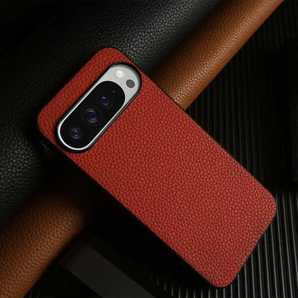 Luxus Pixel 10 Pro Hülle Business Rindsleder Handyhüllen Für Google pixel9pro 7A 8pro Vollschutz Stoßfeste Rückabdeckung
