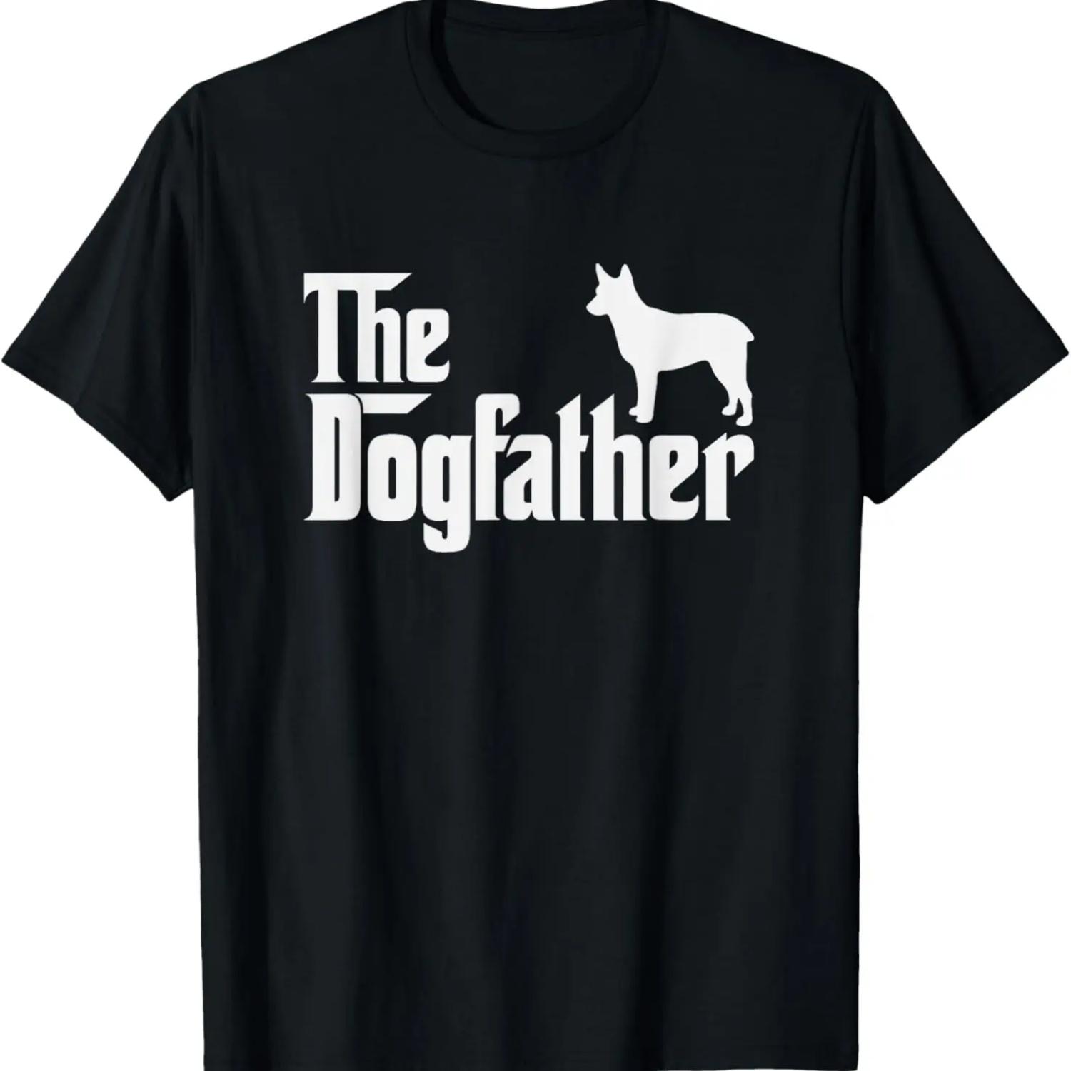 australian stumpy tail cattle dog DogFather Funny Dog Dad T-Shirt S