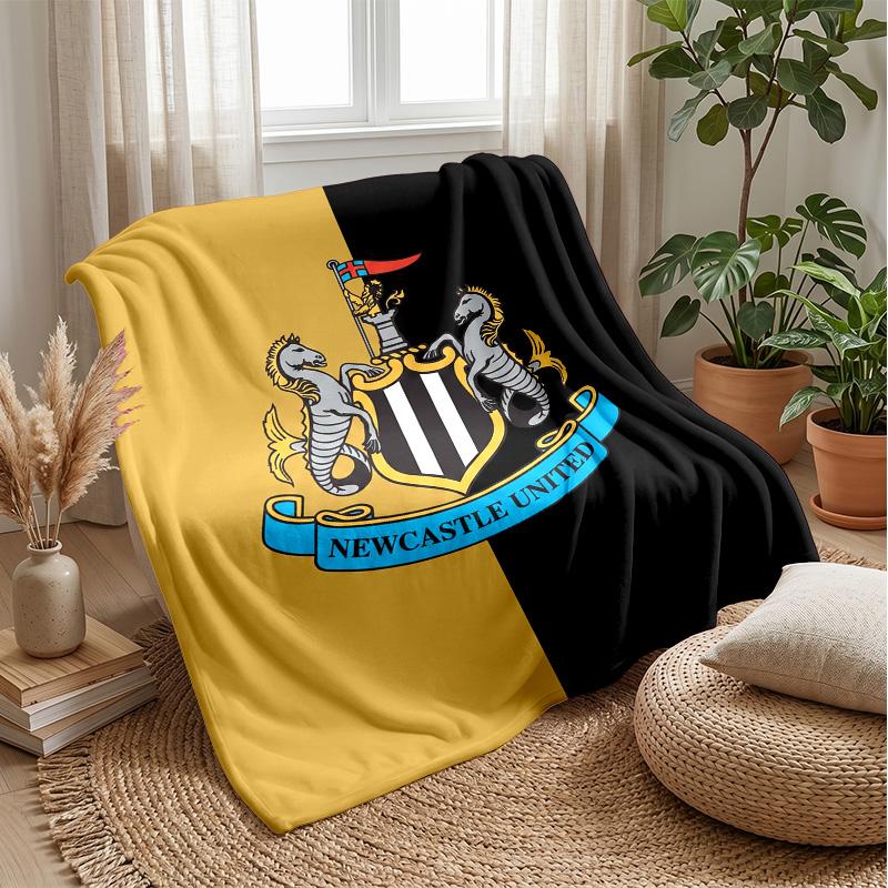 Coperta in Flanella con Stampa del Newcastle United Football, Coperta Morbida Calda Leggera per Divano Letto Campeggio