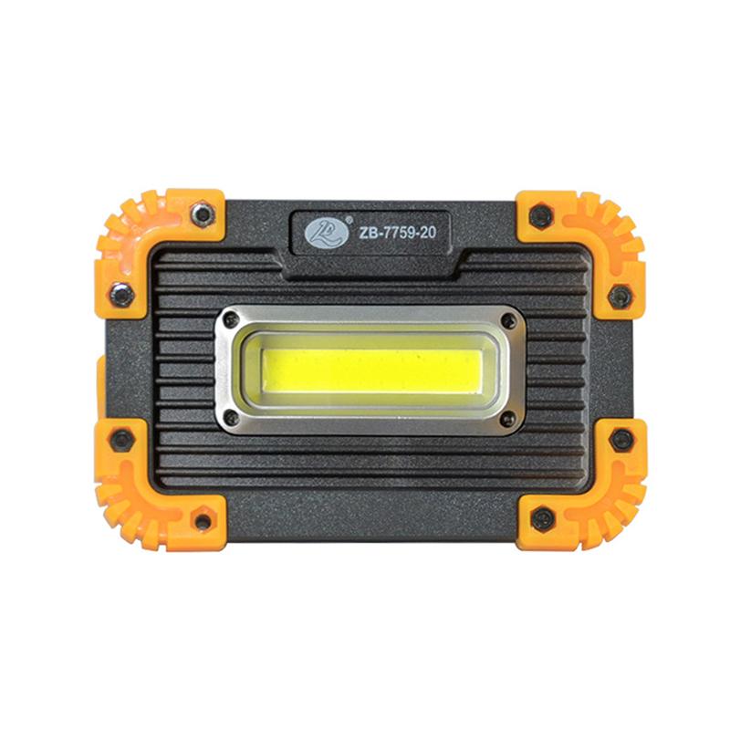 Portable Led Flood Light 10W Spotlight 150Lm Bright Work Light Usb Rechargeable For Camping Emergency Lamp By 18650