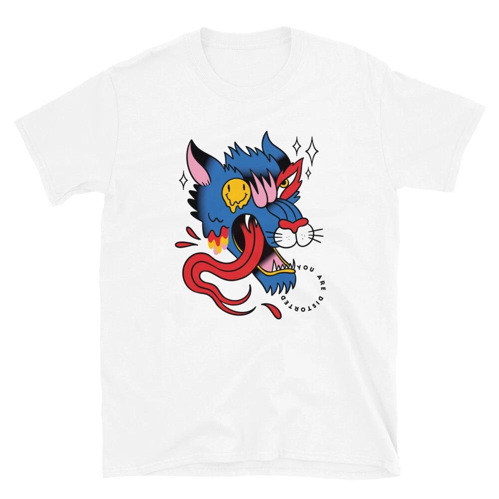 Distorted Wolf Psychedelic Mind Altering T-Shirt XL