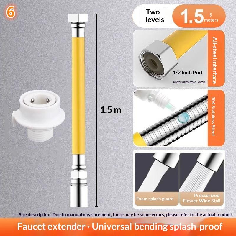 Stainless Steel Adjustable Faucet Tube for Enhanced Water Flow in Contemporary Bathroom Design