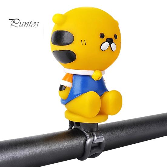 Cartoon Bike Bell Cute Squeeze Bicycle Horn Loud Clear Sound Easy Installation On 0.87" Handlebars Bicycle Bell Lightweight Plastic Silicone