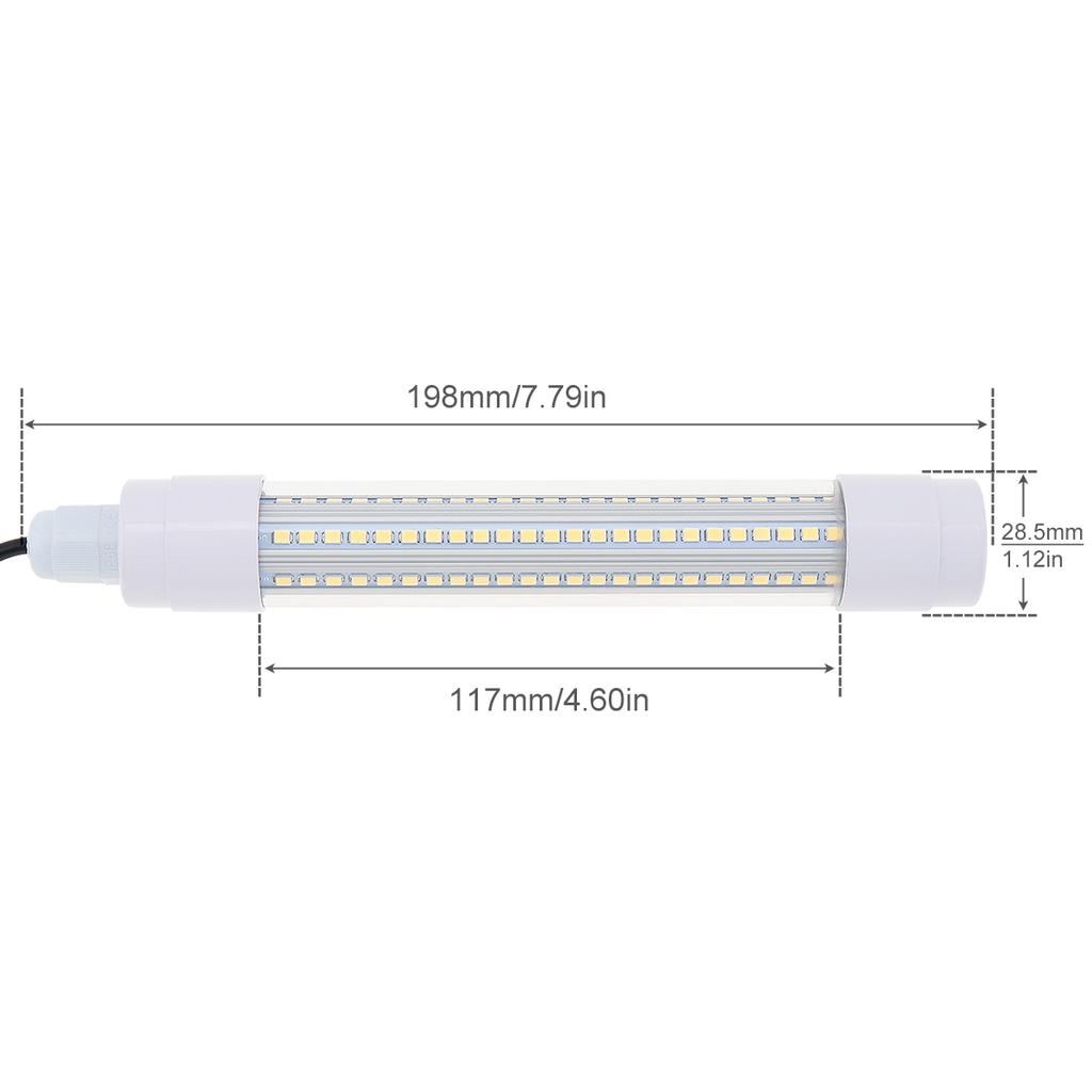 RTNLit 1600LM 16W White LED Fishing Lamp Submersible Deep Water 12-48V Fish Attraction Night Fishing 5M Cord Heavy Duty