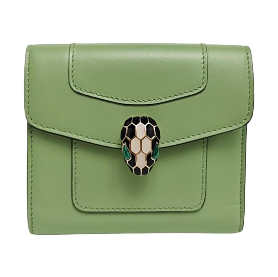 [Pre-Owned] Serpenti Forever Series Three-Fold Calfskin Wallet - Excellent #TQ8NBR ONE SIZE