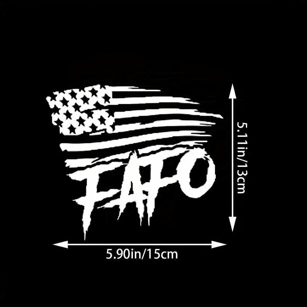 

FAFO Flag Car Stickers for Auto Truck SUV Vehicle Window Motorcycle Fender Scooter Fuel Tank Decoration Waterproof Vinyl Decals 15x13cm