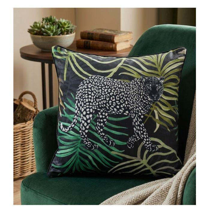 Coussin passepoil 40 x 40 cm Tropical Green