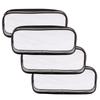 4 PCS Clear PVC Pencil Case School Exam Make Up Bag Travel Zip Pouch Zippered Clear Bag