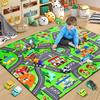 Dinosaur World Play Rug, Interactive Road Map Carpets Educational Floor  for Bedroom Living Room Play Area Gift for