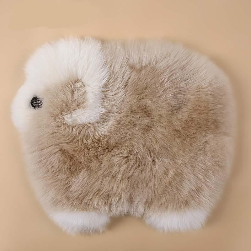 Winter Car Wool Velvet Seat Cushion Wool Velvet Lumbar Support for Women Non-slip Warm Long Hair Single Piece Seat Cushion