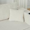 3-Seater Modular Corner Sofa, with Movable Ottomans, Soft Corduroy Fabric, Cup Holder, for Living Room, Hotels and Rental Apartments, Beige