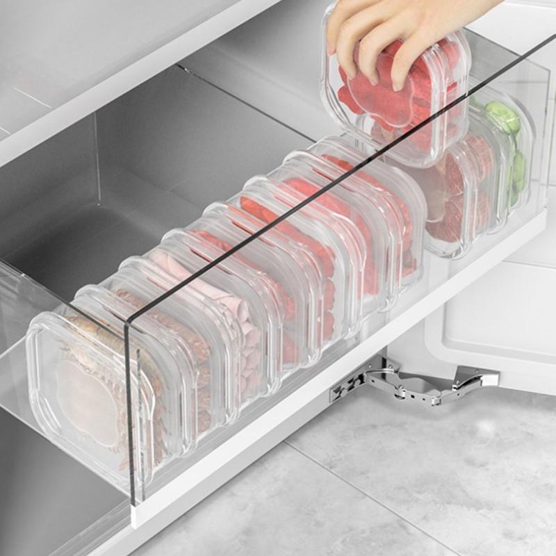 6pcs Refrigerator Organizer Plastic Storage Box with Lid for Fridge Kitchen Storage Keep Your Refrigerator Organized