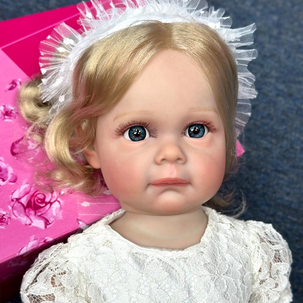22" Lifelike Reborn Girl Doll - Full Soft Vinyl Body Simulation Baby Doll